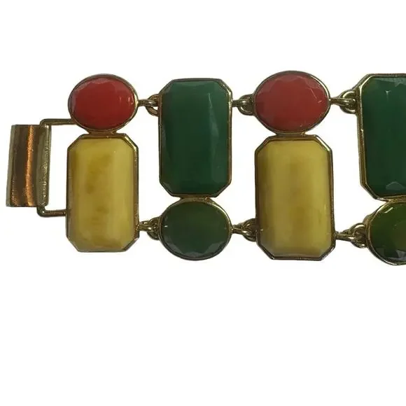 Vintage kate spade Green Red & Gold Dazzle Bracelet - Picture 4 of 7